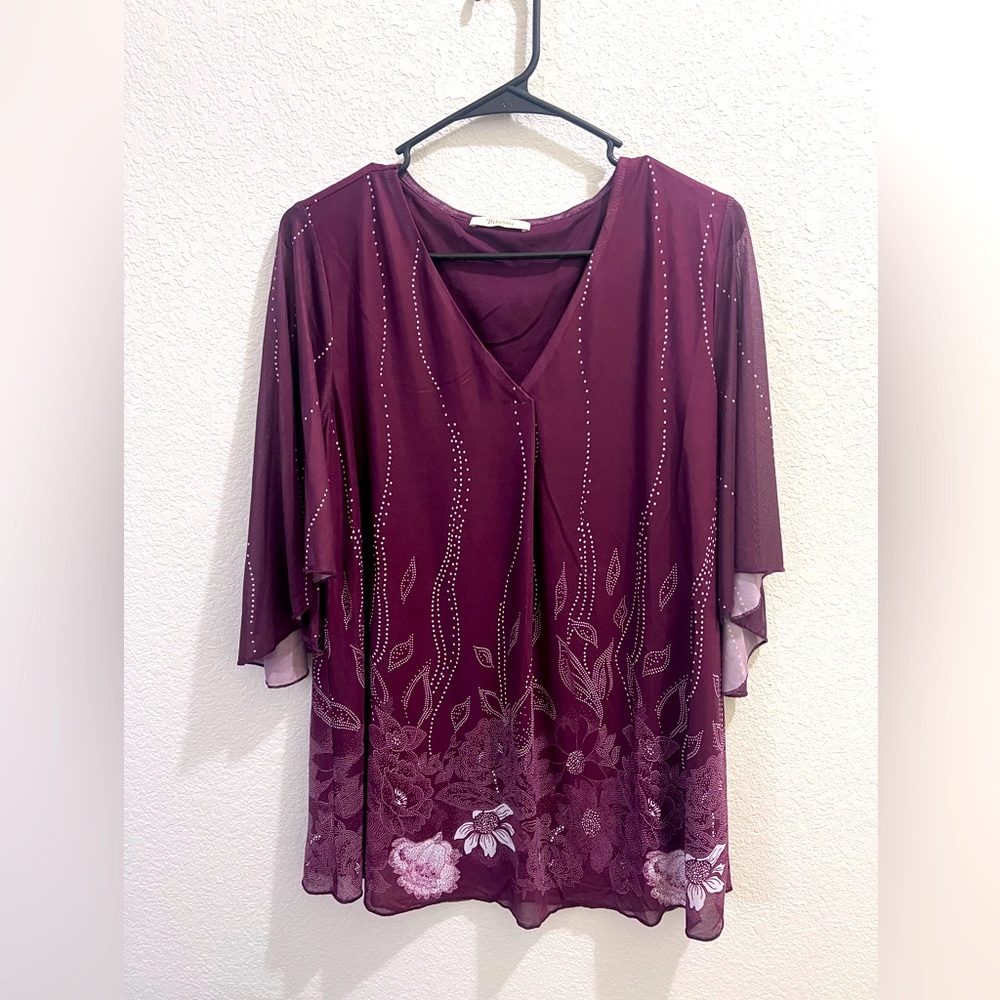 Bebonnie mid sleeve blouse